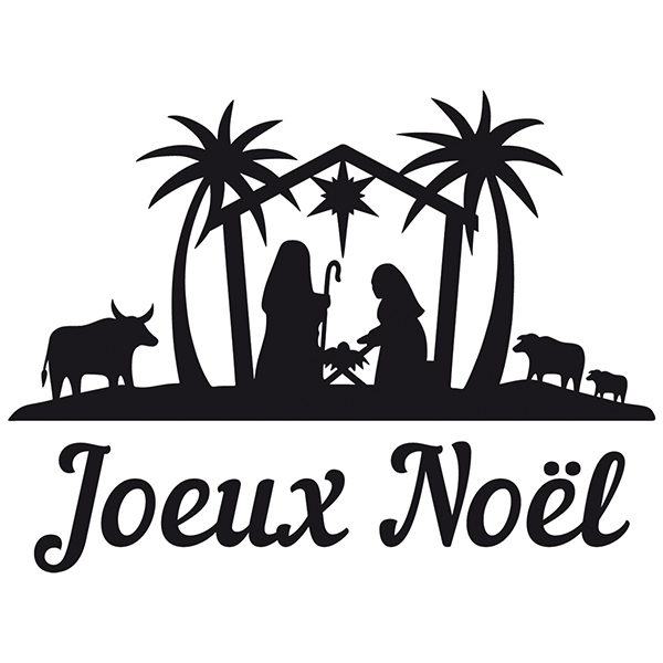 Stickers muraux: Joyeux Noël dans le portail de Bethléem