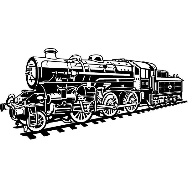 Stickers muraux: Train à vapeur locomotive