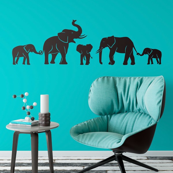 Stickers muraux: Troupeau d éléphants