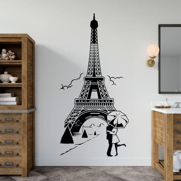 Stickers muraux: L amour sous la Tour Eiffel