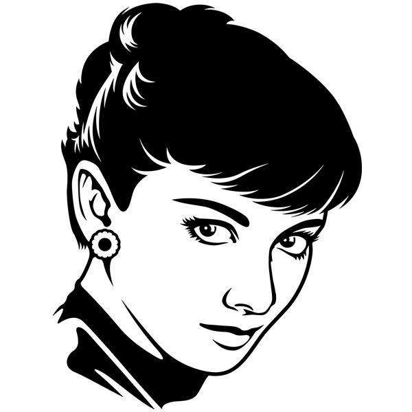 Stickers muraux: Le regard d Audrey Hepburn