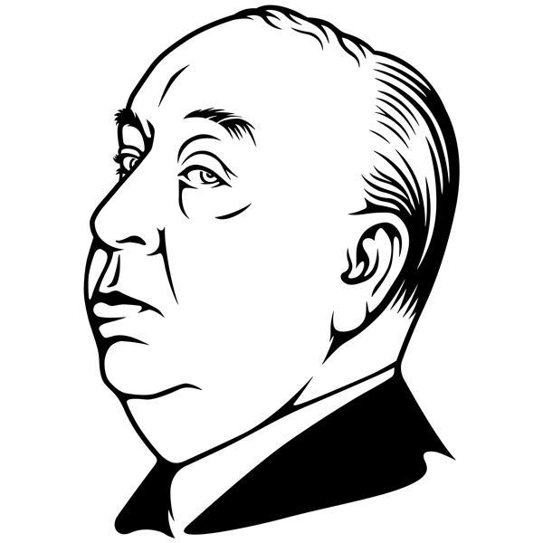 Stickers muraux: Alfred Hitchcock face
