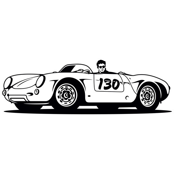 Stickers muraux: Porsche 550 Spyder Little Bastard