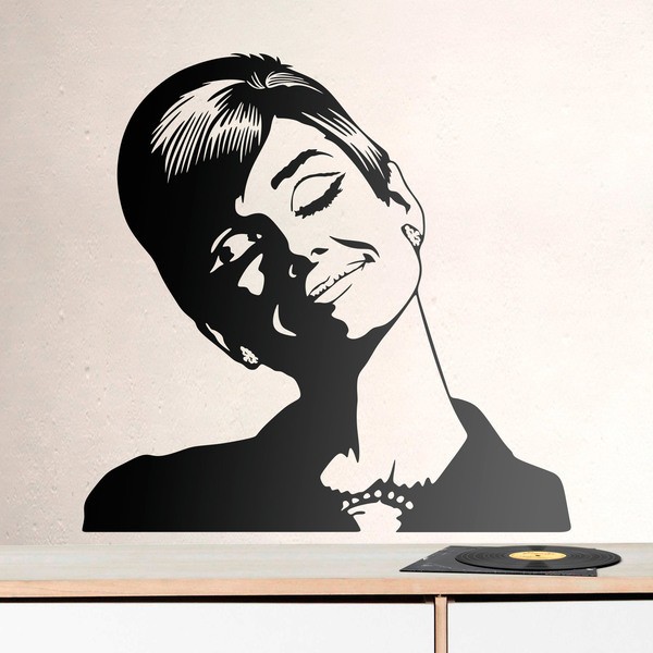 Stickers muraux: Audrey Hepburn rêve