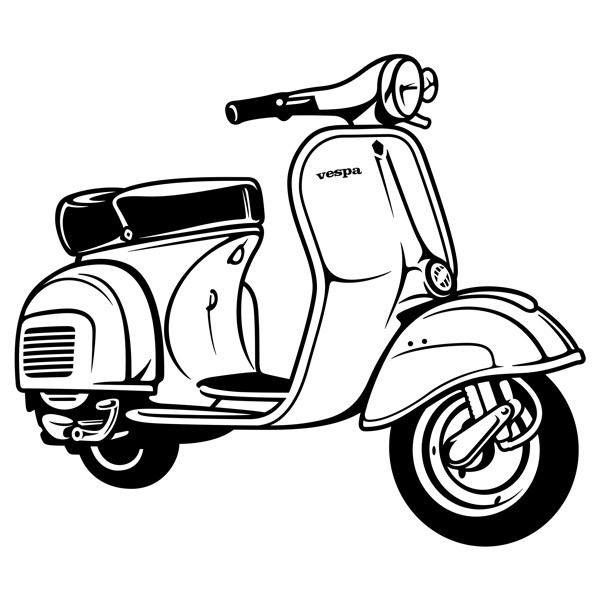 Stickers muraux: Scooter Vespa