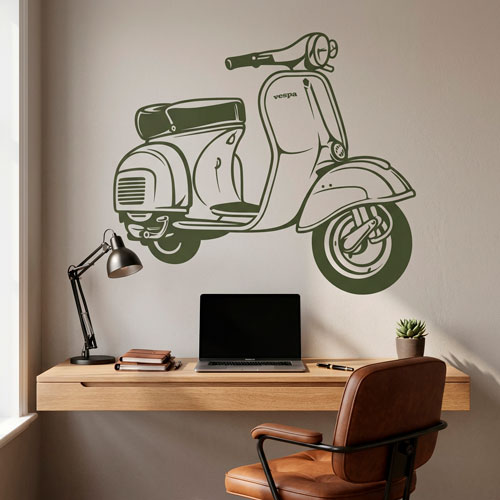 Stickers muraux: Moto Vespa