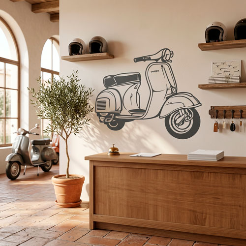 Stickers muraux: Moto Vespa