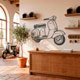 Stickers muraux: Moto Vespa 7