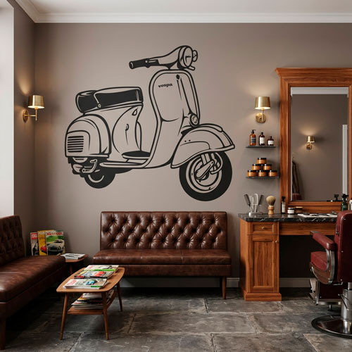 Stickers muraux: Moto Vespa