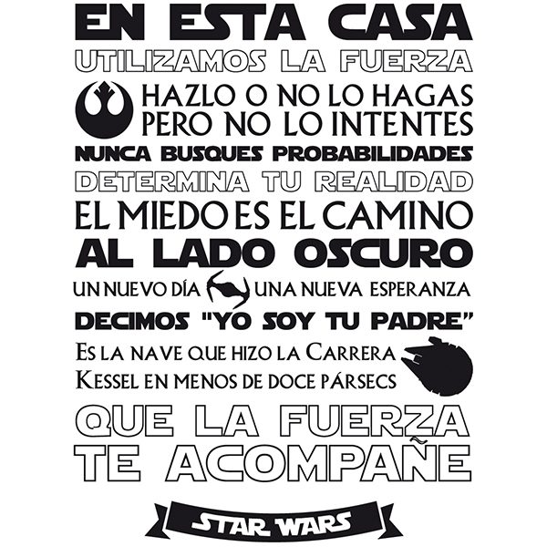 Stickers muraux: En esta Casa - Star Wars