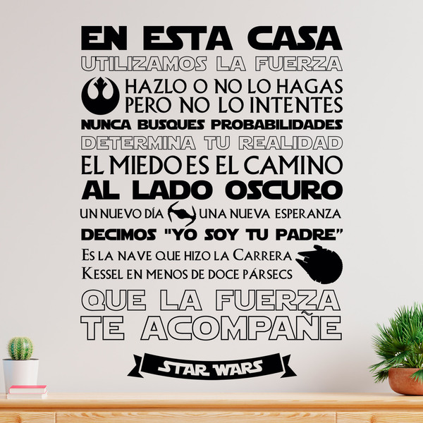 Stickers muraux: En esta Casa - Star Wars