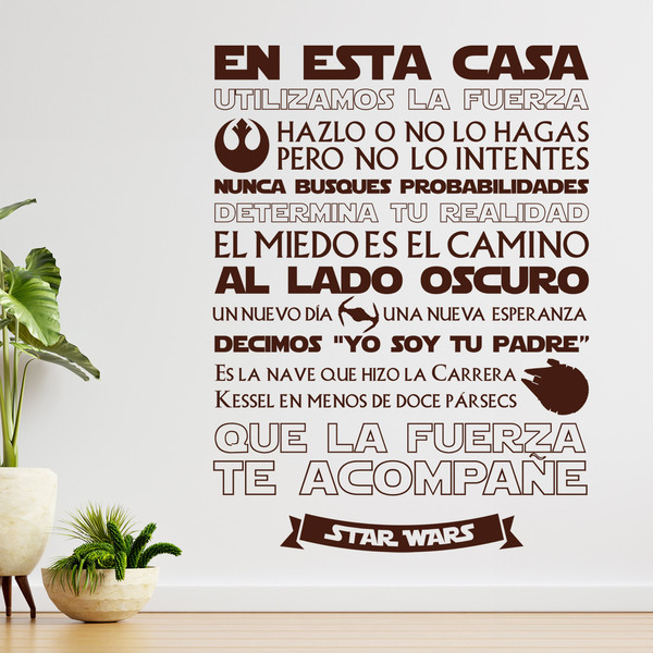 Stickers muraux: En esta Casa - Star Wars