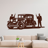 Stickers muraux: Les gangsters Al Capone et la Cadillac blindée 4