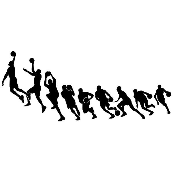 Stickers muraux: Silhouettes de basket-ball de Michael Jordan