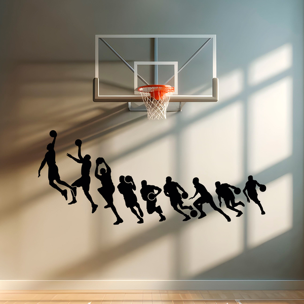 Stickers muraux: Silhouettes de basket-ball de Michael Jordan