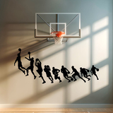 Stickers muraux: Silhouettes de basket-ball de Michael Jordan 2