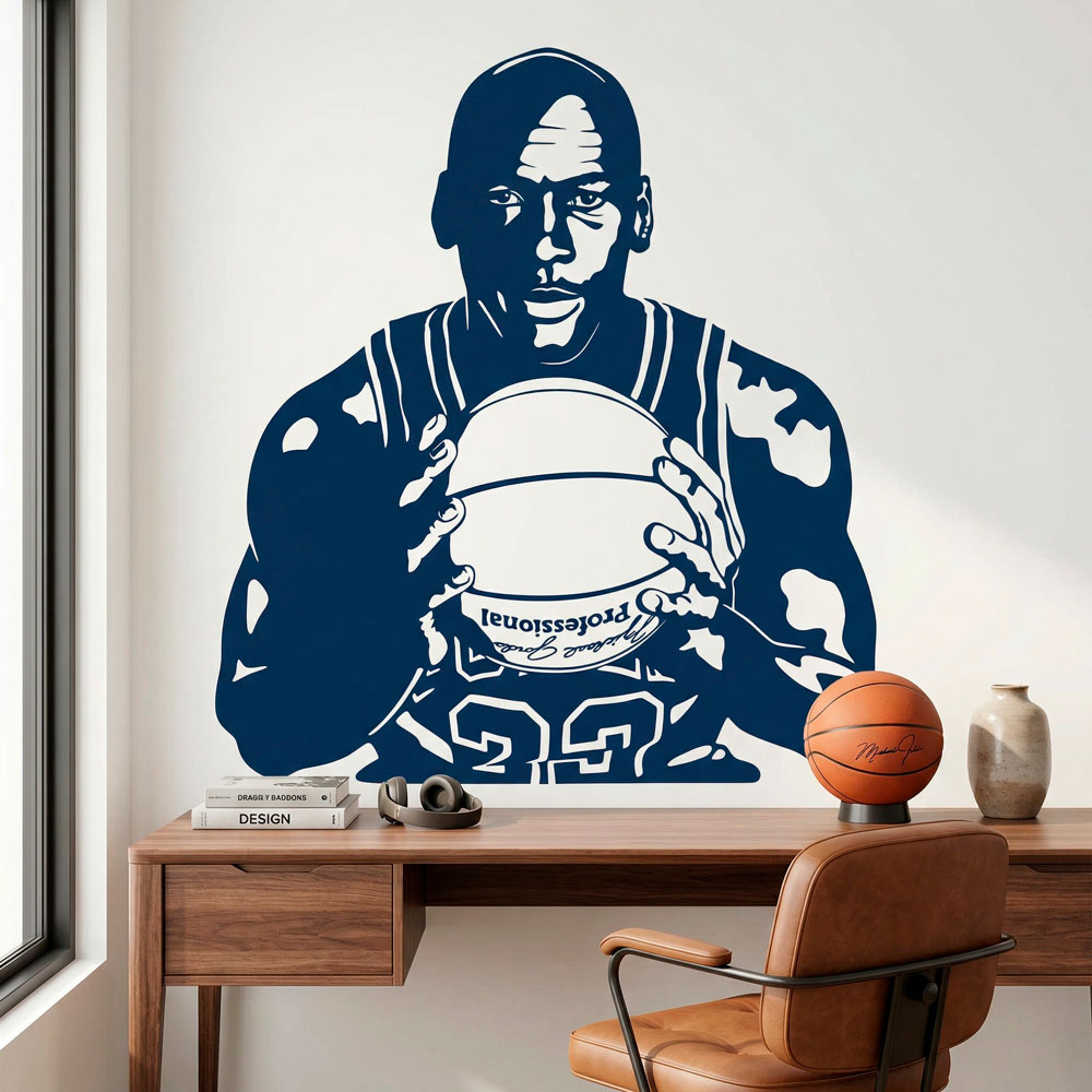 Michael Jordan avec un ballon 2