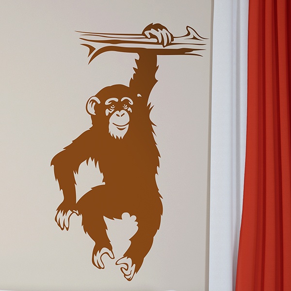 Bébé Chimpanzé Chimpanzé Singe Vinyle Autocollant Mural Decal Art toute taille ou couleur