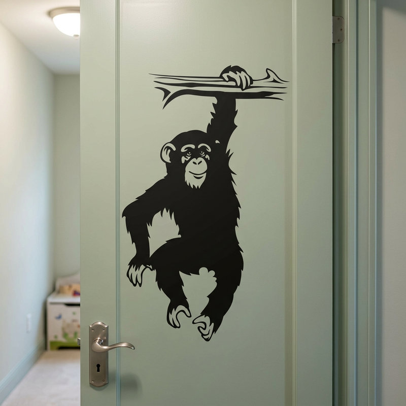 Stickers muraux: Chimpanz&eacute; sur la branche