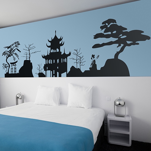  Sticker  mural  Skyline Japon WebStickersMuraux com