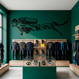 Stickers muraux: Plongeur avec &Eacute;quipement Complet 2