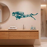 Stickers muraux: Plongeur avec &Eacute;quipement Complet 6