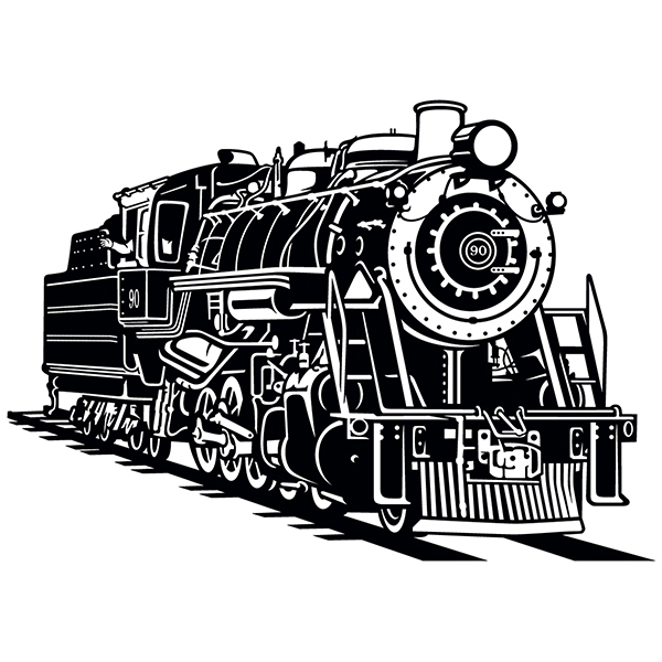 Stickers muraux: Vieux train à vapeur