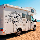 Stickers camping-car: Rose nautique 3