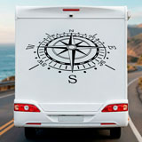 Stickers camping-car: Rose nautique 9