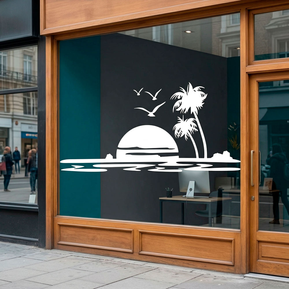 Stickers muraux: Coucher de soleil au paradis