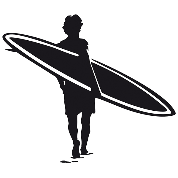 Stickers muraux: Surfer dans le sable