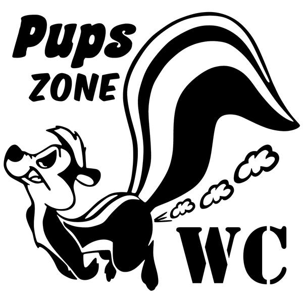 Stickers muraux: Pups zone WC