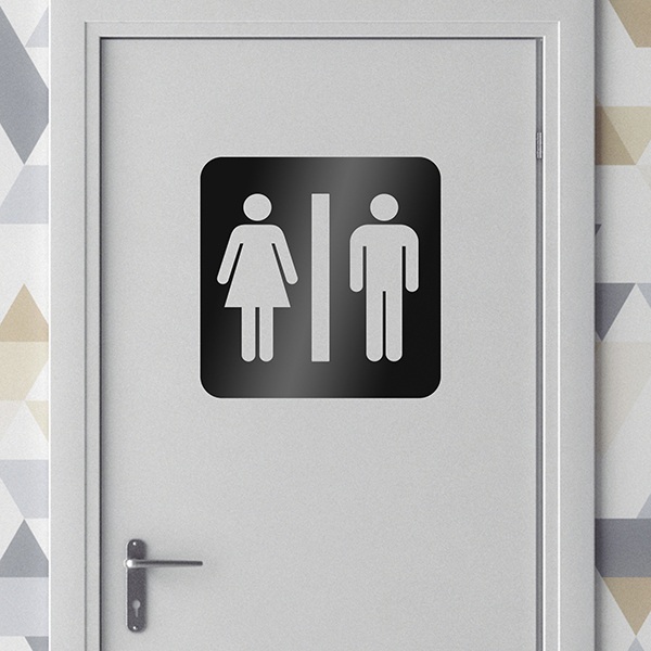 Stickers muraux: Icônes de WC rectangulaire