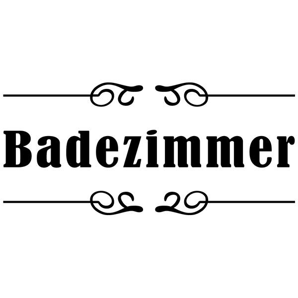 Stickers muraux: Signalisation - Badezimmer