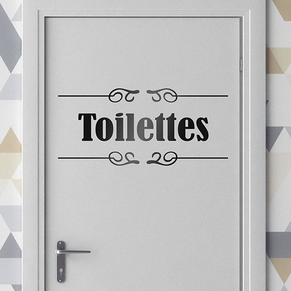 Stickers muraux: Signalisation - Toilettes