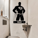 Stickers muraux: WC SuperMan 2