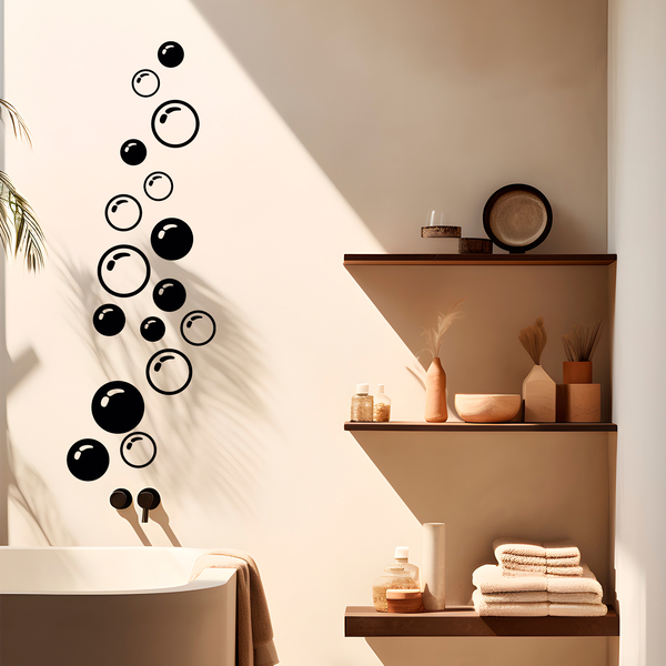 Sticker Salle de Bain - Bulles d'air