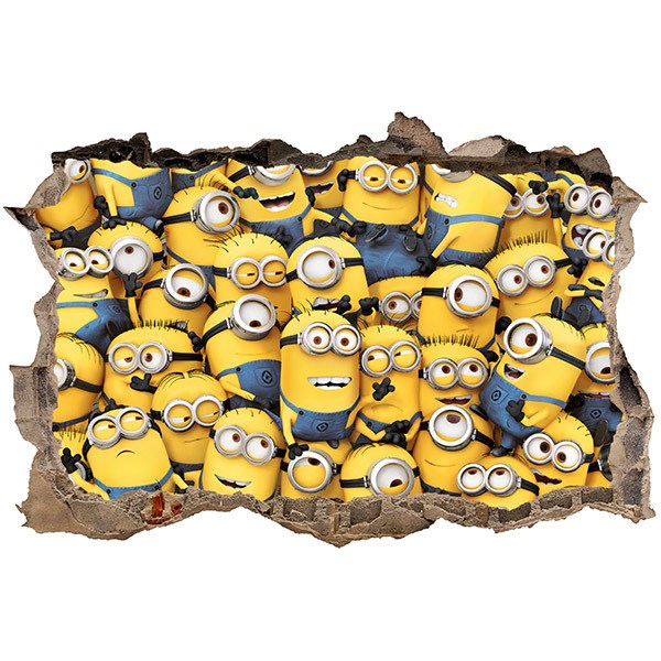 Stickers muraux: Trou Minions