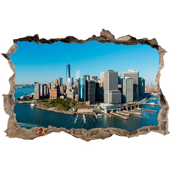 Stickers muraux: Trou vue aérienne de New York