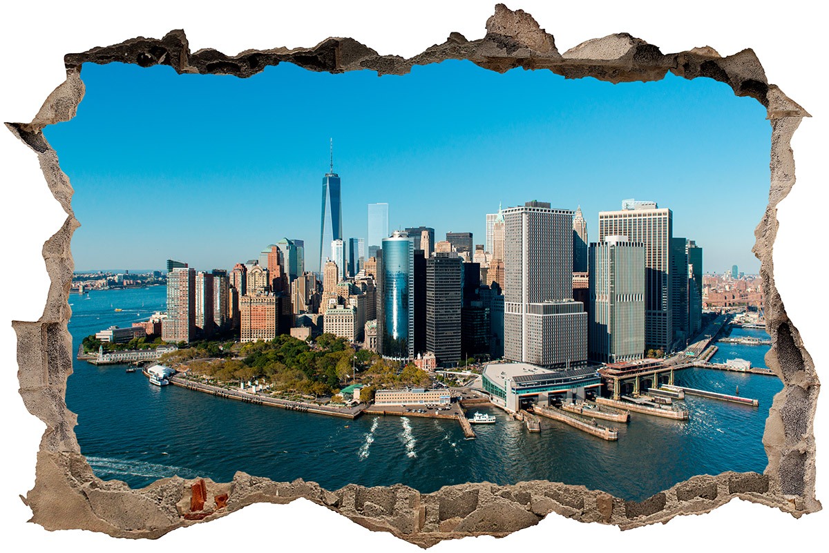 Stickers muraux: Trou vue aérienne de New York