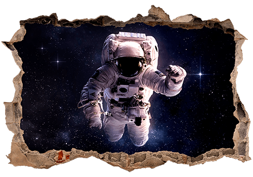 Stickers muraux: Trou Astronaute