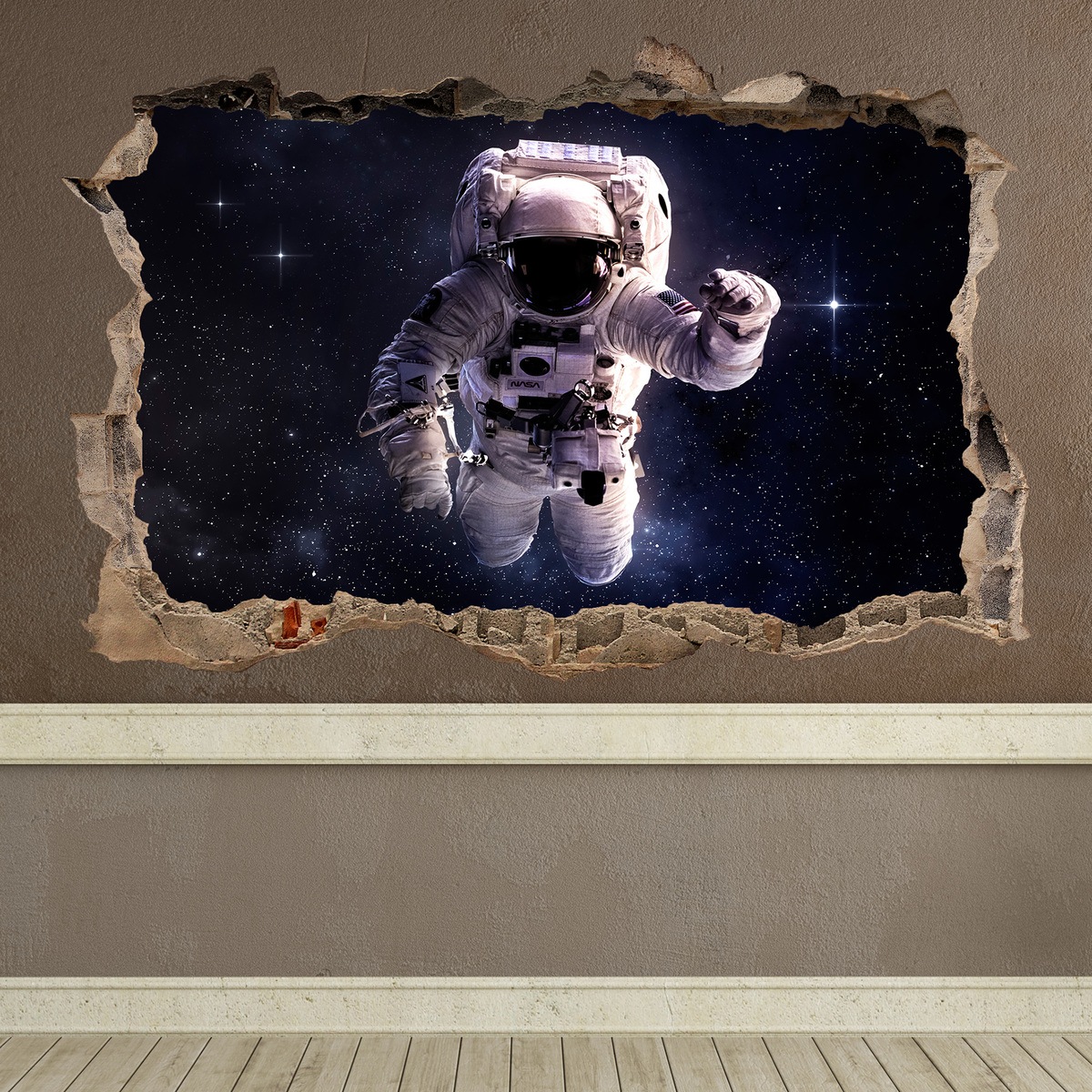 Stickers muraux: Trou Astronaute