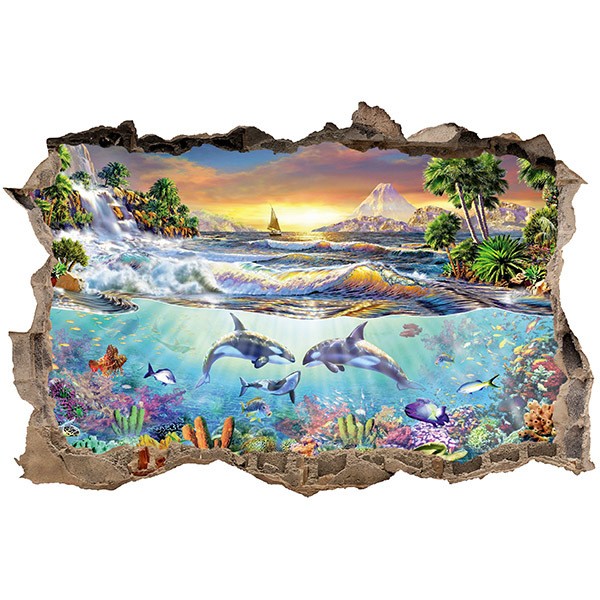 Stickers muraux: Trou Panorama Marin