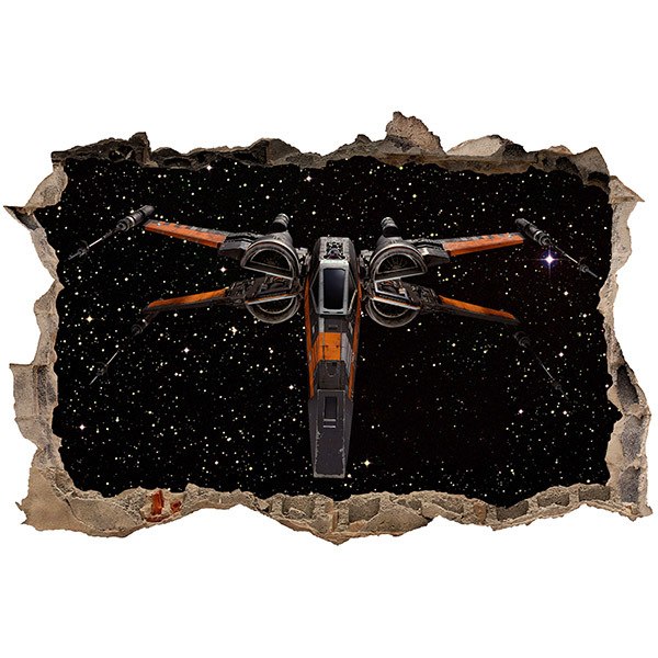Stickers muraux: Trou X-Wing Starfighter - Poe Dameron