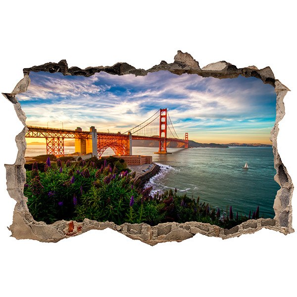 Stickers muraux: Trou Golden Gate San Francisco