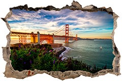 Stickers muraux: Trou Golden Gate San Francisco 3