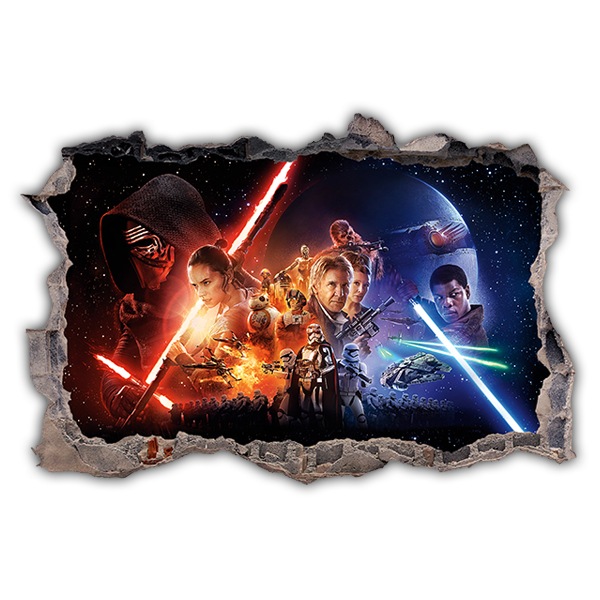 Stickers muraux: Trou Le Réveil de la Force Star Wars