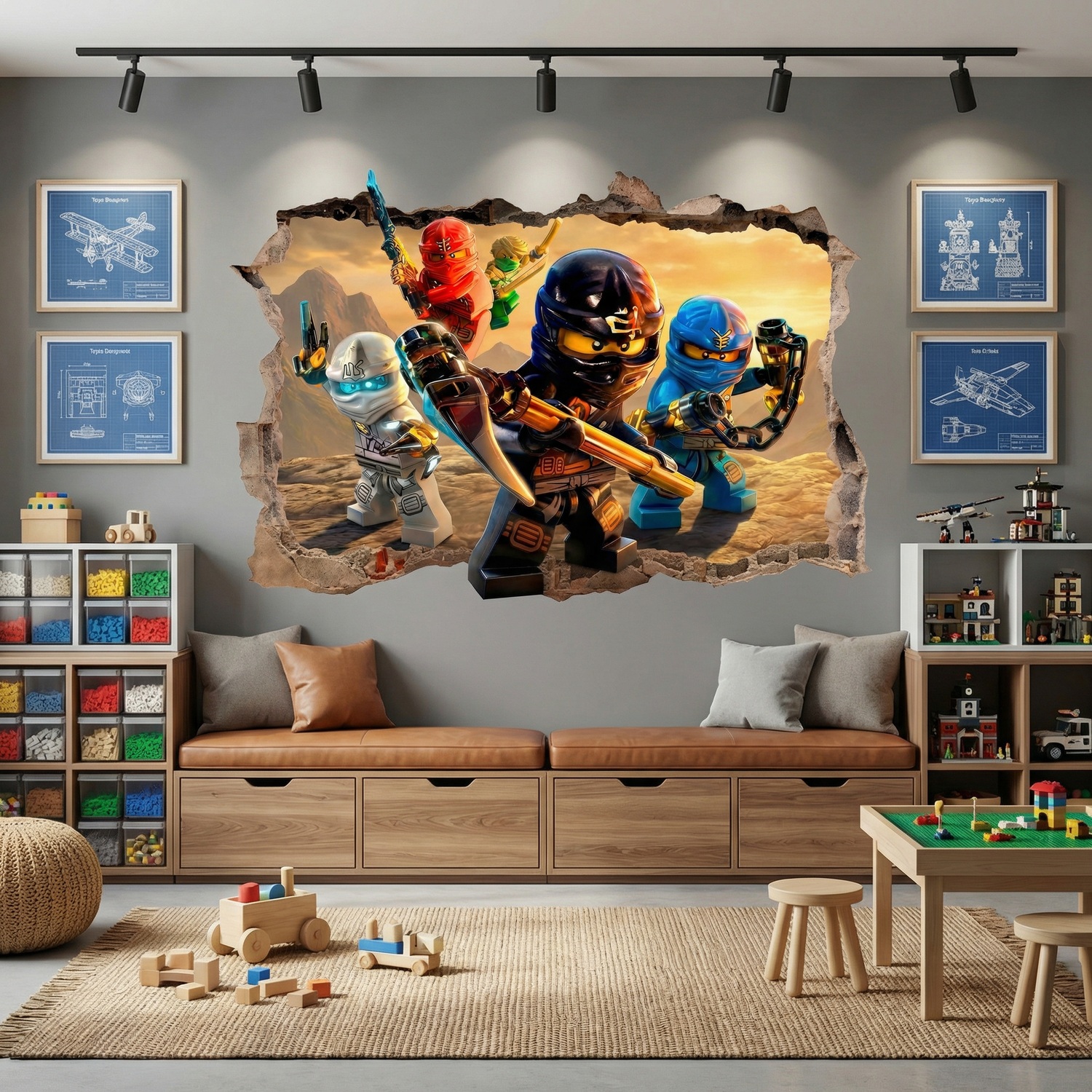 Stickers muraux: Trou Lego Ninjago