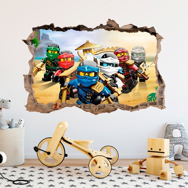 Stickers muraux: Trou Lego Team Ninjago