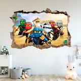 Stickers muraux: Trou Lego Team Ninjago 3